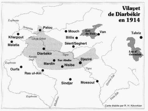 Vilayet de Diarbékir en 1914