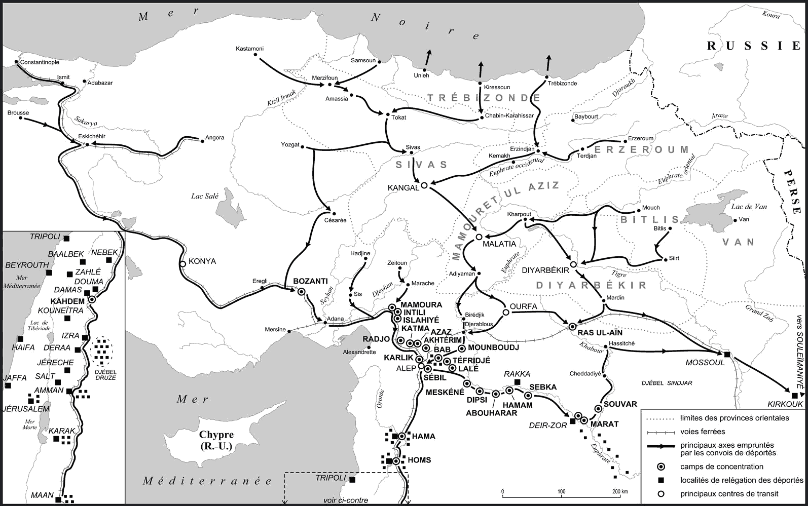 Карта армении 1915 года
