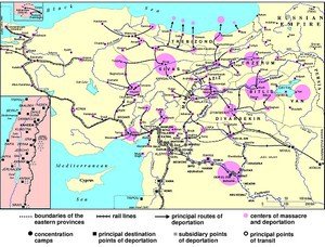 carte du génocide arménien