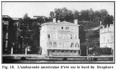 L'ambassade américaine d'été sur le bord du  Bosphore