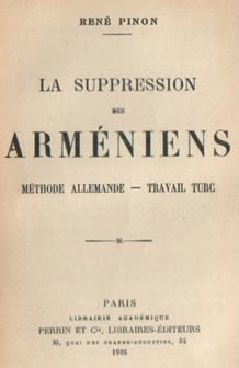 René Pinon, la suppression des Arméniens