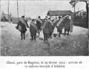 gare de Begnins, arrivée d'arméniens