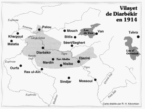 Carte du vilayet de Diarbékir